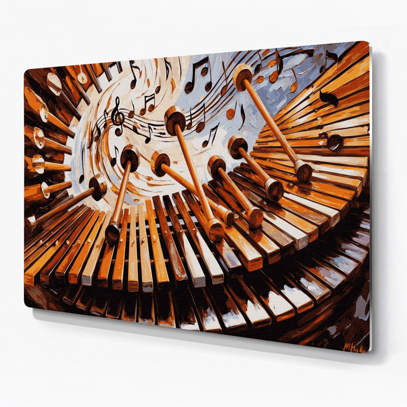 Art musical noir Marimba, H 20 po x l 30 po