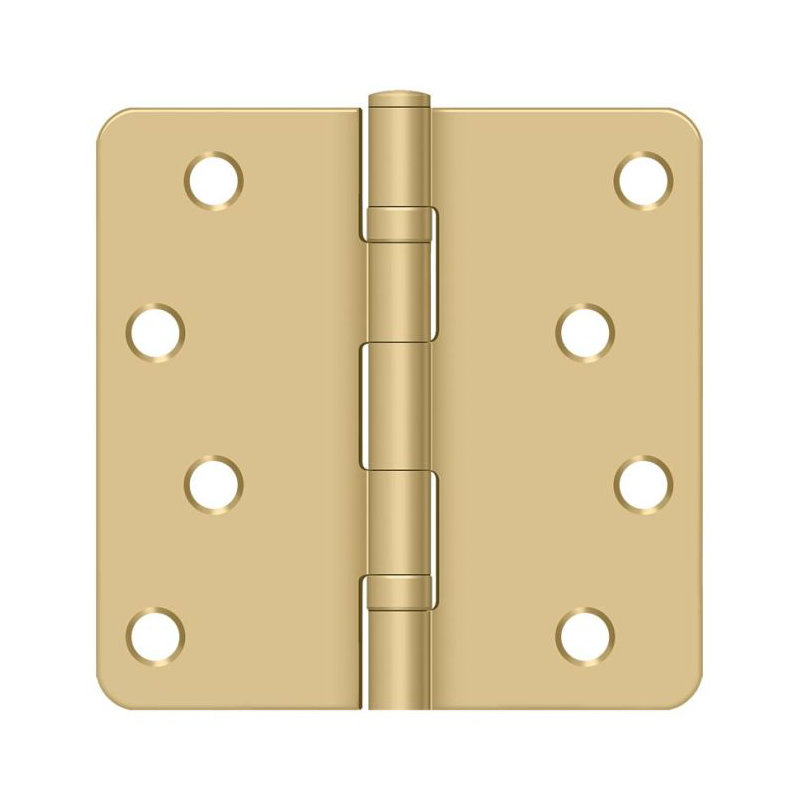 Charnière à roulement à billes Deltana S44R4BB4 4 po x 4 po x 1/4 po Deltana, Laiton brossé