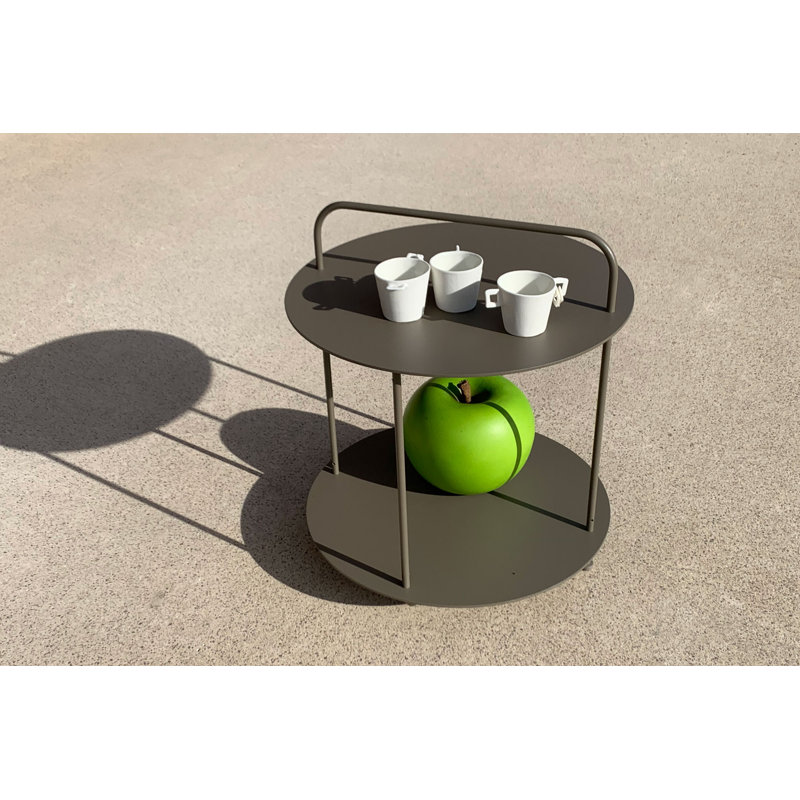 Azema Round Metal Outdoor Side Table , 45cm cm W 45cm cm D