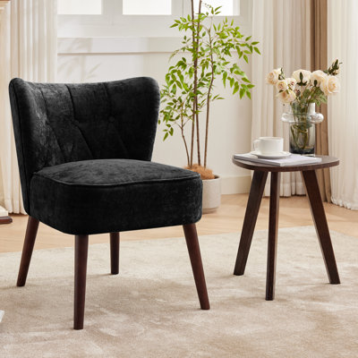 Chaise d'appoint moderne à oreilles, chaises d'appoint rembourrées capitonnées
