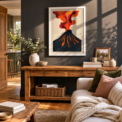 Volcanic Power Mid-Century - Framed Print
