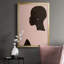 «Pink Silhouette I», toile encadrée de qualité supérieure - prête à être accrochée-2035461115-2035461114
