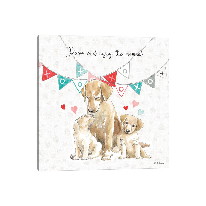 Paws Of Love III by Beth Grove - Wrapped Canvas Print, 45.72 cm H x 45.72 cm W x 1.91 cm D