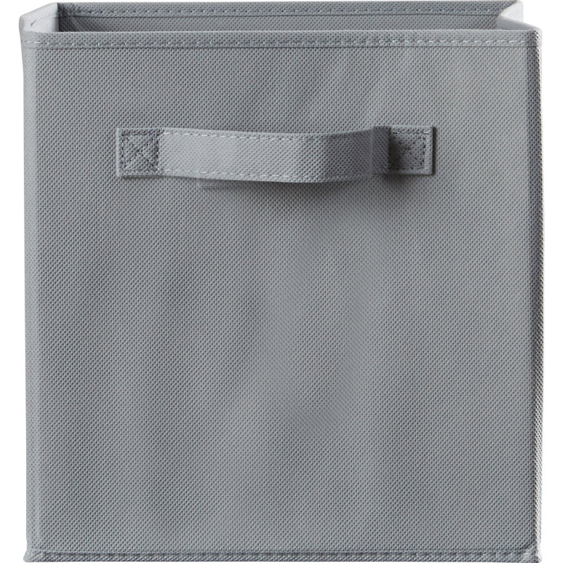 Gray Canvas Cube Storage Bin