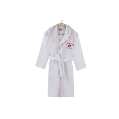 Peignoir mi-mollet en coton mélangé avec poches