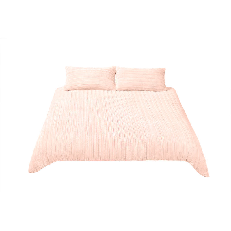 Living and Home Sham with Pillow Shams and Pillowcases, Double Duvet Cover + 2 Standard Pillowcases, Pink