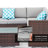 Fardin 5-Person Patio Wicker Sectional Seating Group with Cushions-954987091