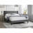 Brushed Linen Upholstered Platform Bed Classic Gray Queen Size No Box Spring Required for Bedroom-1155126843