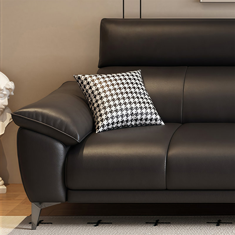 Italian minimalist luxury sofa, 32.67" H x 133.85" W x 42.12" D, 4