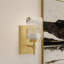 Glass and Steel Armed Sconce-1071455109