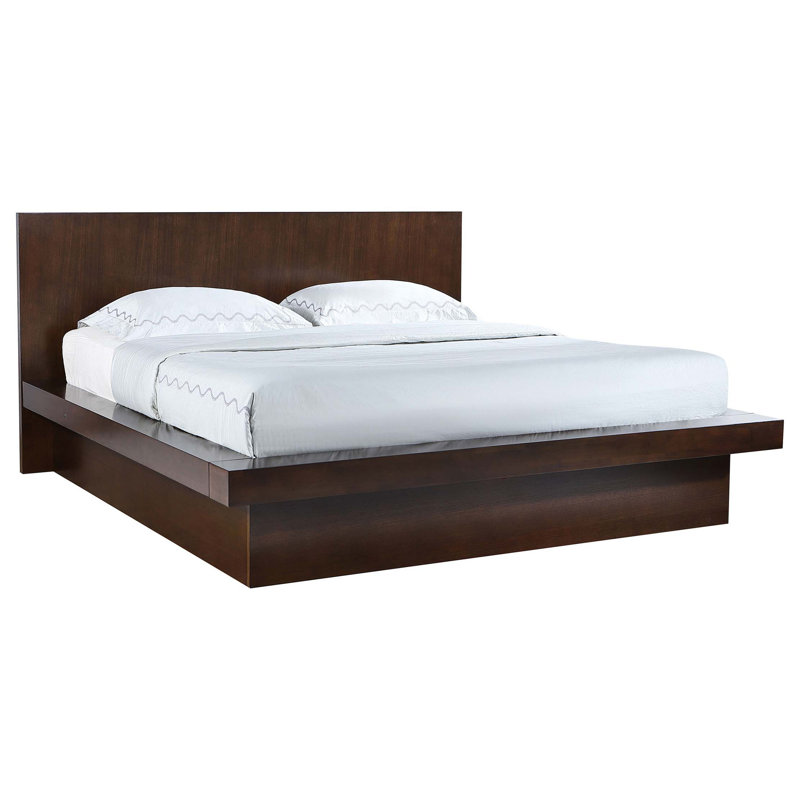 Tokyo Wood Eastern King LED Panel Bed