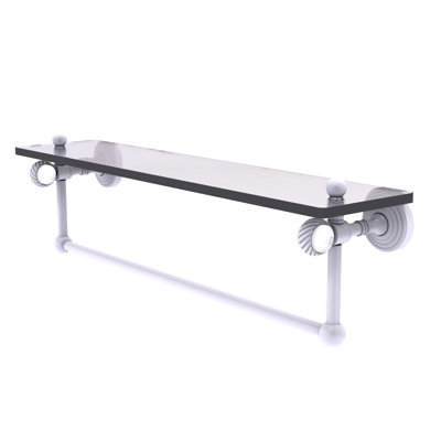 Jarrell Glass Bracket Shelf with Towel Bar