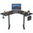 Adjustable L-Shaped Metal Base Standing Desk with Power Outlet