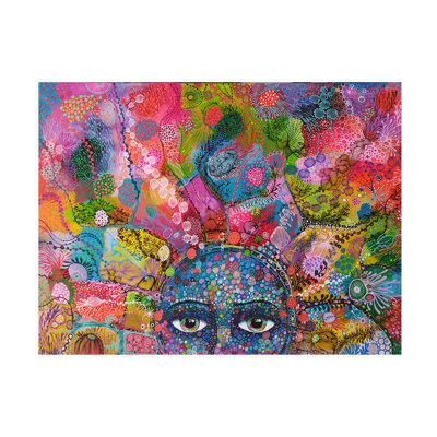 Wrapped Canvas Wall Art - Noemi Ibarz 'Thought Cloud' Wall Art for Living Room, Bedroom, or Office Décor  - 24x32