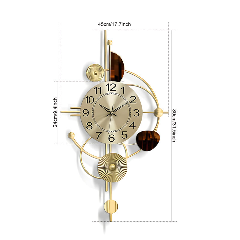 Horloge murale 31,5 po x 17,7 po