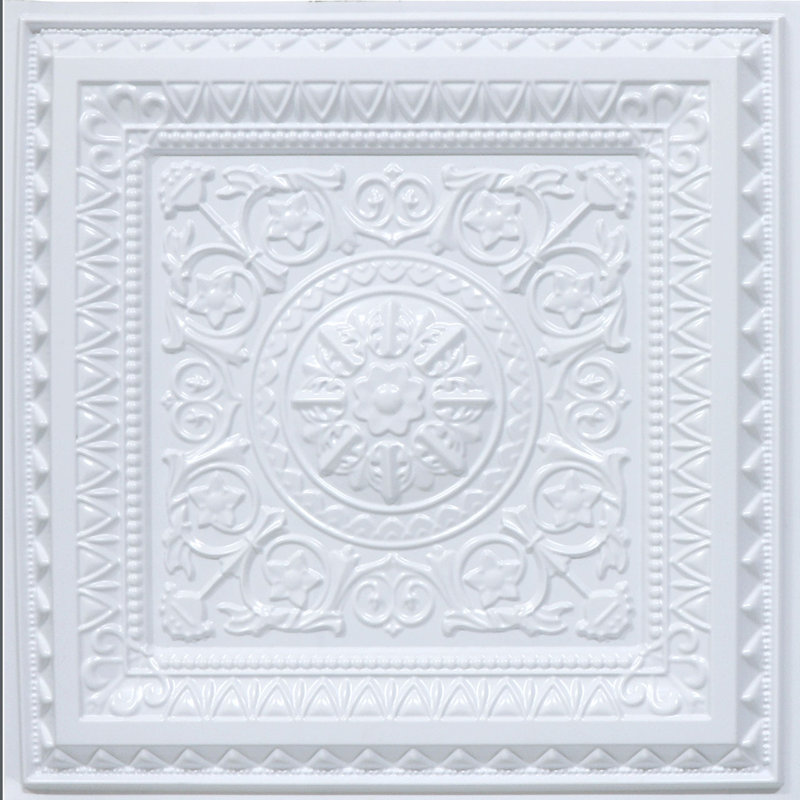 Economy La Scala White Textured PVC Ceiling Tile Set