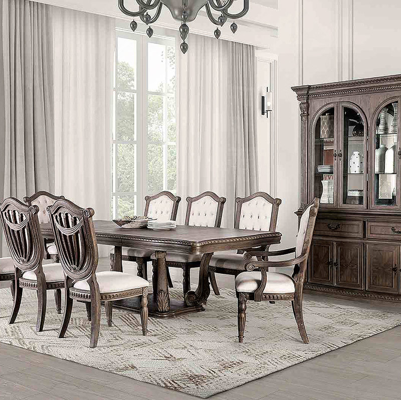 Chaise de salle à manger rustique 2pc
