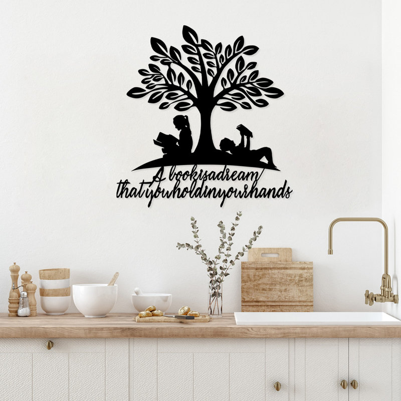 Decorative Metal Wall Accessory, Black, 32.3 x 33.5 inches | 100% Metal Construction, Thickness: 0.06 inches | Lightweight at 1.9 lbs, Perfect for Home Decor, Modern Design, Easy to Hang