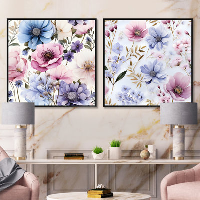 Pickell - Floral Square Collage Set Of 2