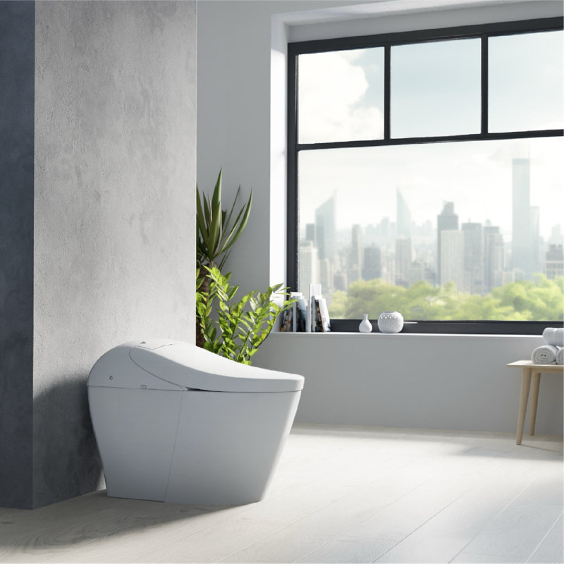 TOTO® WASHLET® G5A Lite 1.2 or 1.0 GPF Smart Toilet with Integrated Bidet Seat and CEFIONTECT®, Cotton White - MS7421CEMFG#01