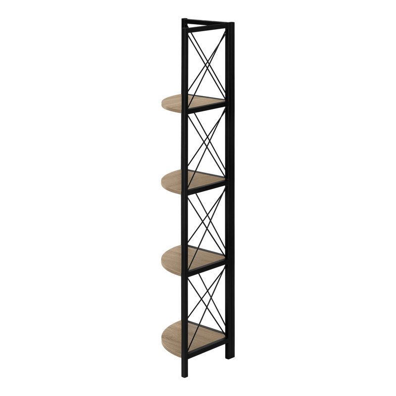 Bibliothèque, 59.25" H x 17.5" W x 12.5" D, taupe