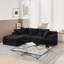 Modern 96" L-Shaped Boneless Modular Cloud Couch Sectional Sofa ( Black )-297246320-272657233