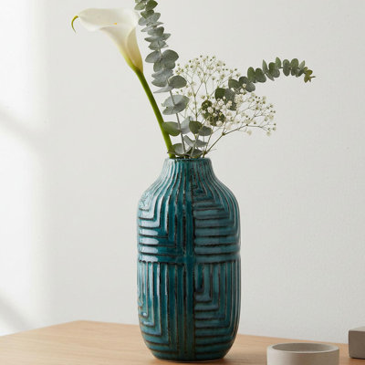 Greenish Handmade Glazed Ceramic Vase