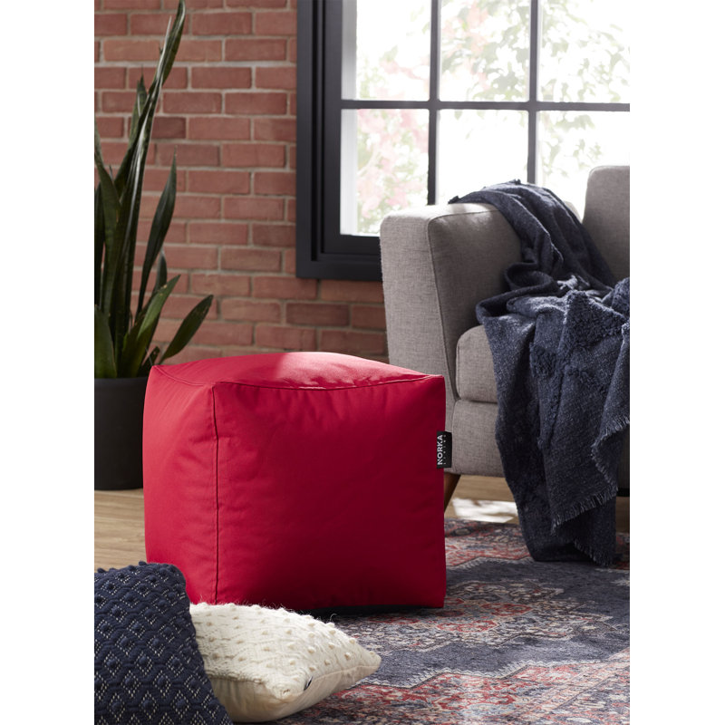 Repose-pieds de 16 po Pedrick, Mélange de polyester rouge