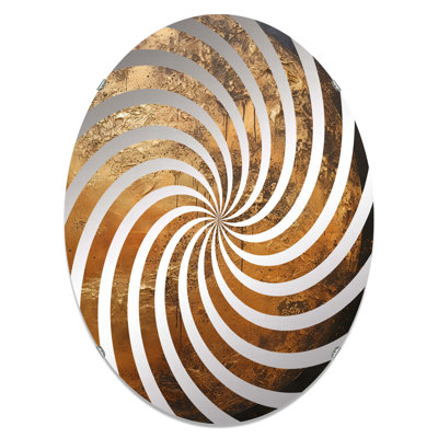 Faisceau de lune bronze - miroir décoratif Vortex-MIR116209-Ovale