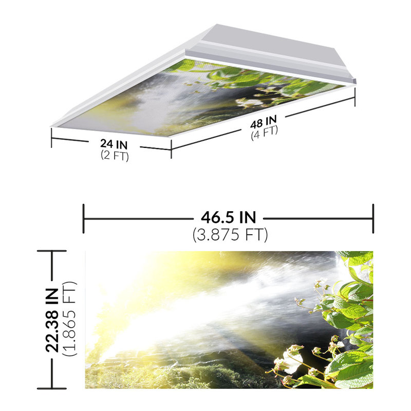 Octo Lights - Fluorescent Light Covers - Flexible Decorative Light Diffuser Panels - Waterfall - For Classrooms And Offices - Waterfall 002