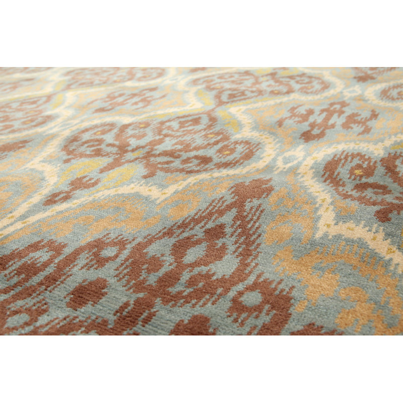 Tapis beige / brun en laine Nathanson
