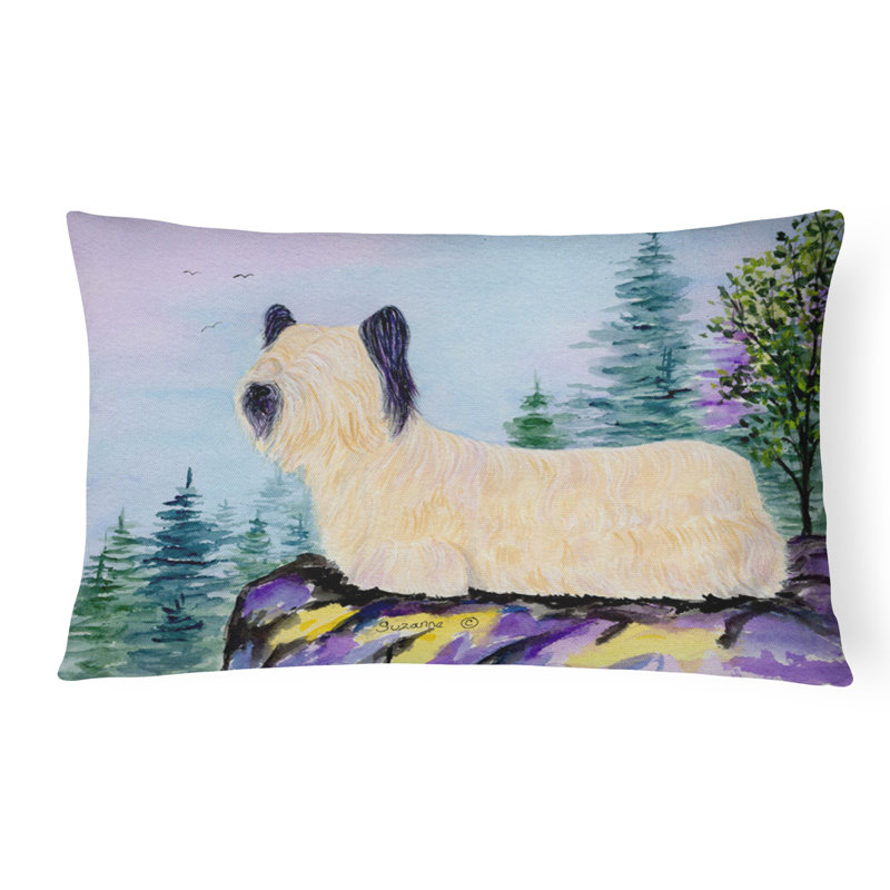 Coussin décoratif intérieur/extérieur rectangulaire skye terrier