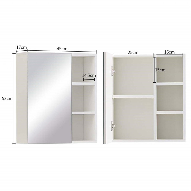 Aaleeyah Wall Mounted Required Bathroom Cabinet