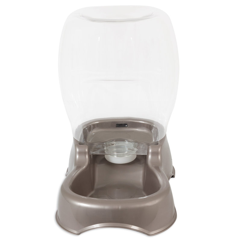 Pearl Tan Small Plastic Gravity Water Dispenser for Pets