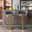 2 tabourets de bar, revêtement gris, base et repose-pieds, hauteur du tabouret pivotant réglable, couleur moderne du tabouret, siège en mousse haute résilience, réglable
