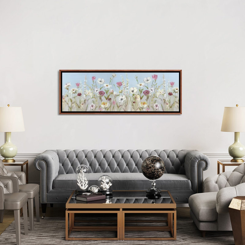 «Spring Blooms» par Sally Swatland, reproduction d'art panoramique sur toile, H 20 po x l 60 po x P 1,5 po
