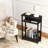 Narrow Side Table, 3-Tier Slim End Table with Storage Shelf, Modern Sofa Thin Side Tables for Narrow and Small Spaces, Skinny Bedside Tables Nightstand with Magazine Rack Space Saving Brown-121350151