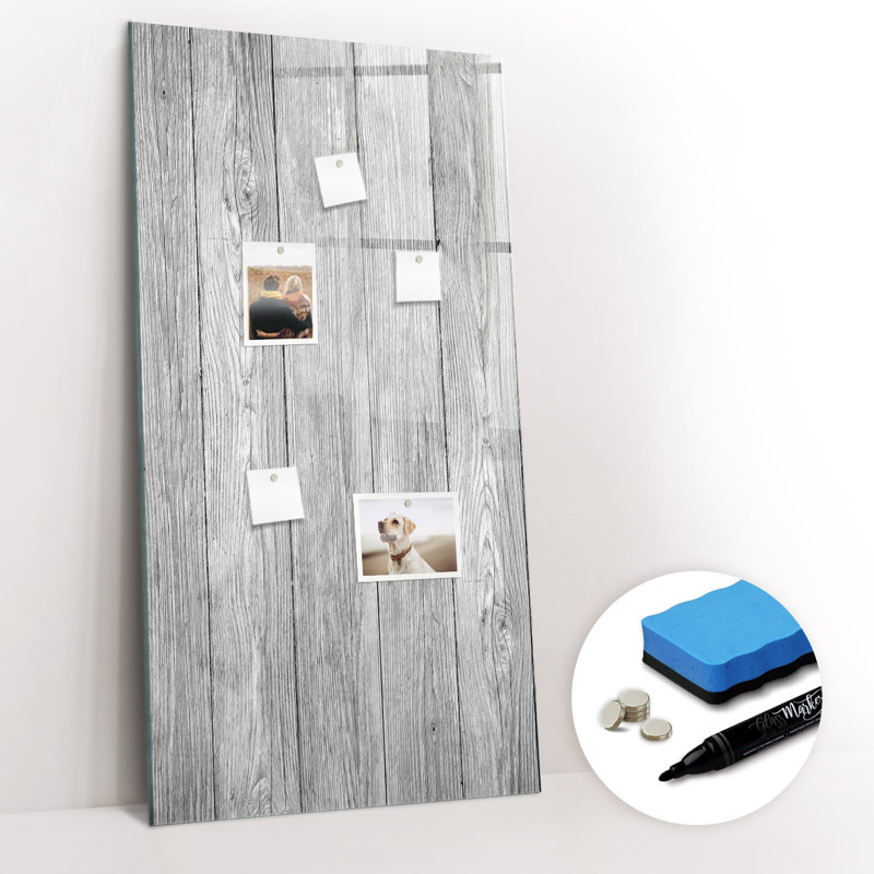 Wooden Planks Magnetic Wall Mounted Dry Erase Board