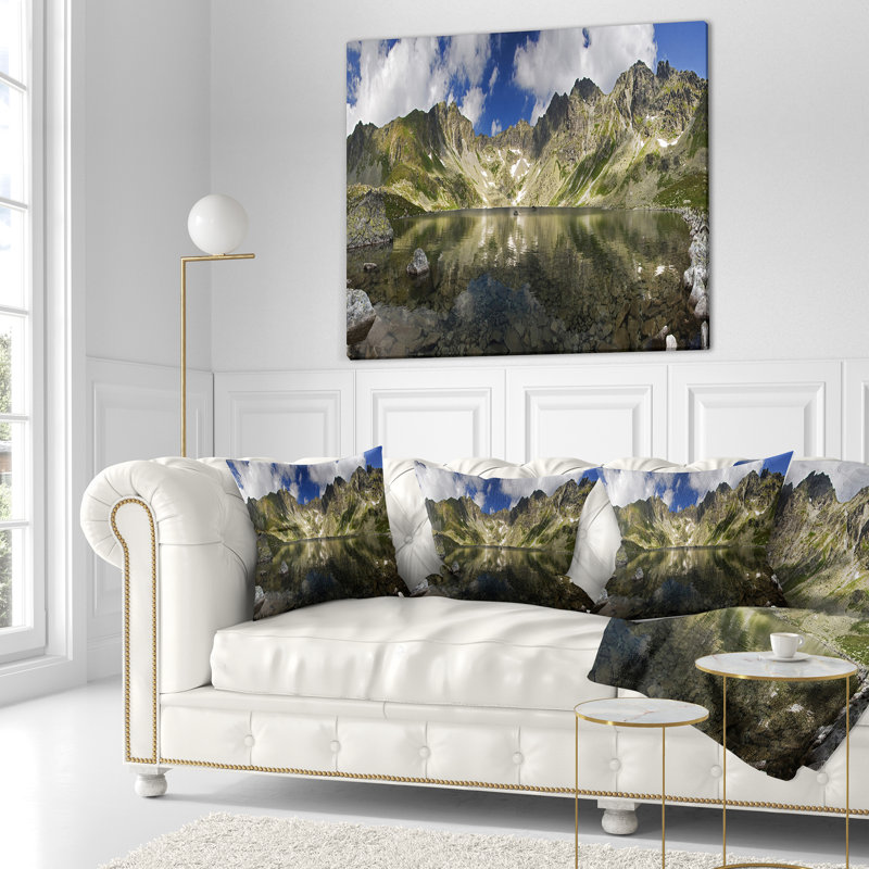 Housse de coussin et insert pour photo de paysage Designart «Mountain Lake with Reflection», 16 po x 1 po, Type de produit