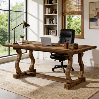 Solid Wood Executive Desk