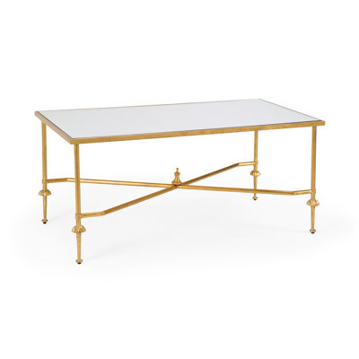 French Glass Top Coffee Table