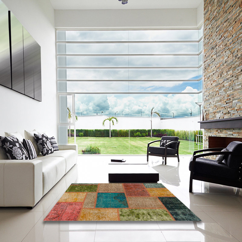 Abstract Indoor Rug, Square 6'