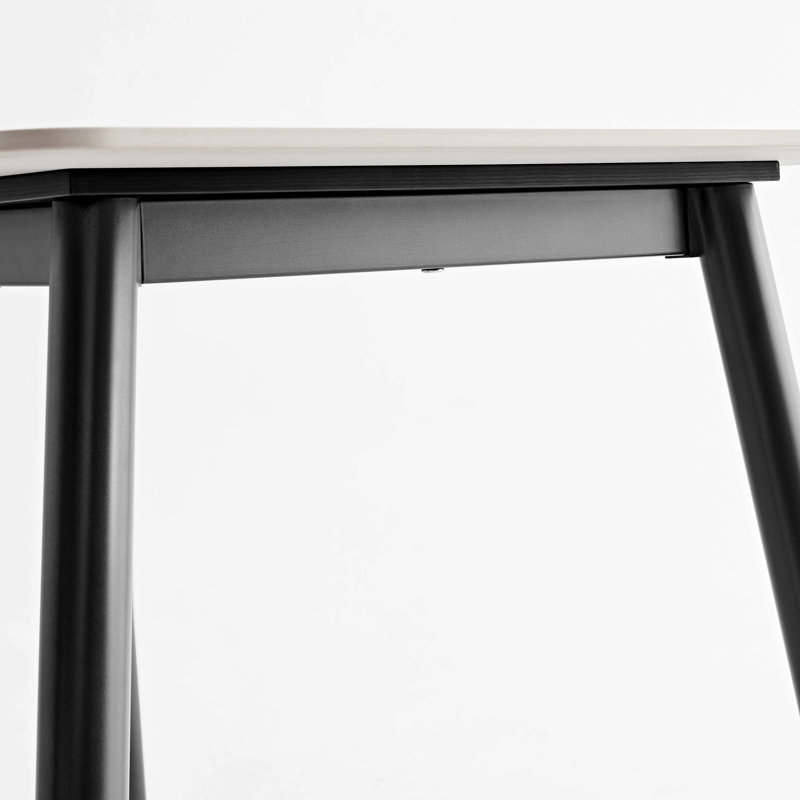 1.4M Modern Stone Rectangular Dining Table With Sturdy Metal Base For Kitchen, 29.33"H x 55.18"L x 31.49"W