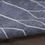 Tapis géométrique bleu et ivoire lavable à la machine 5 pi x 7 pi