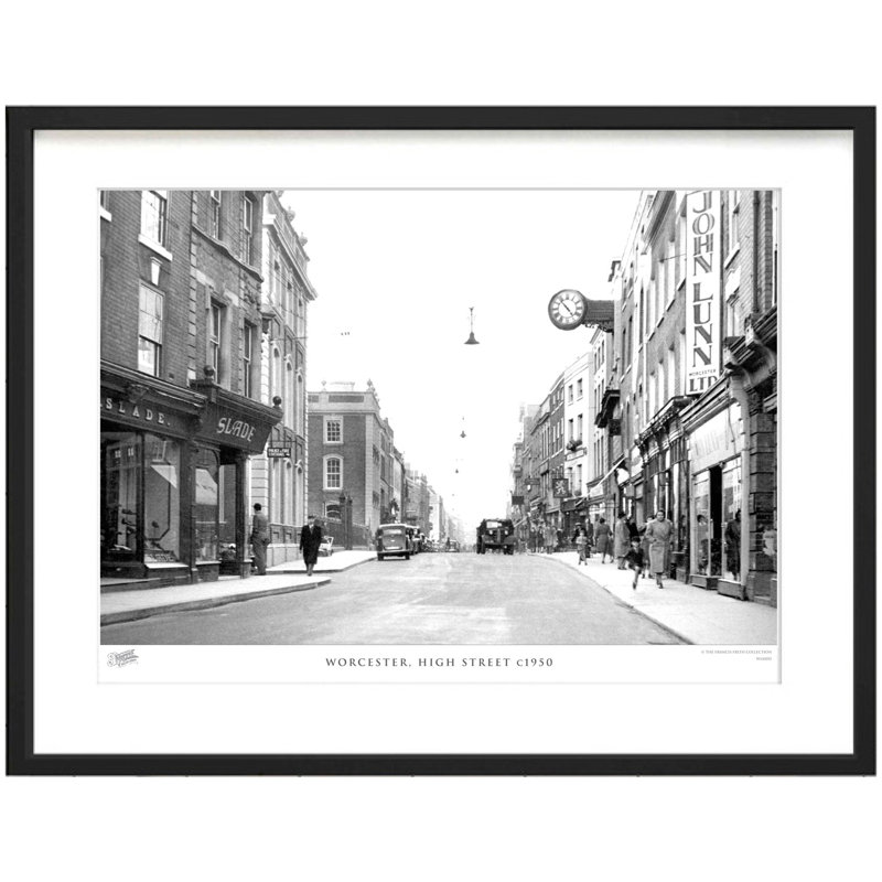 Worcester, High Street C1950 by Francis Frith - Single Picture Frame Print, 45cm H x 60cm W
