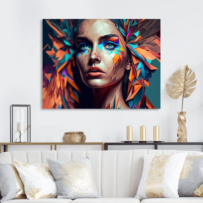 Portrait de femme cubique IV - Impression sur toile