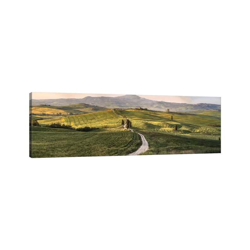 Italy, Tuscany, Val D'Orcia by John Ford - Wrapped Canvas Panoramic Print, 30.48cm H x 91.44cm W x 1.91cm D