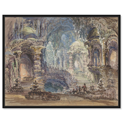 Art Remedy, impression sur toile côtière délavée, Pavillons fantastiques dans une grotte