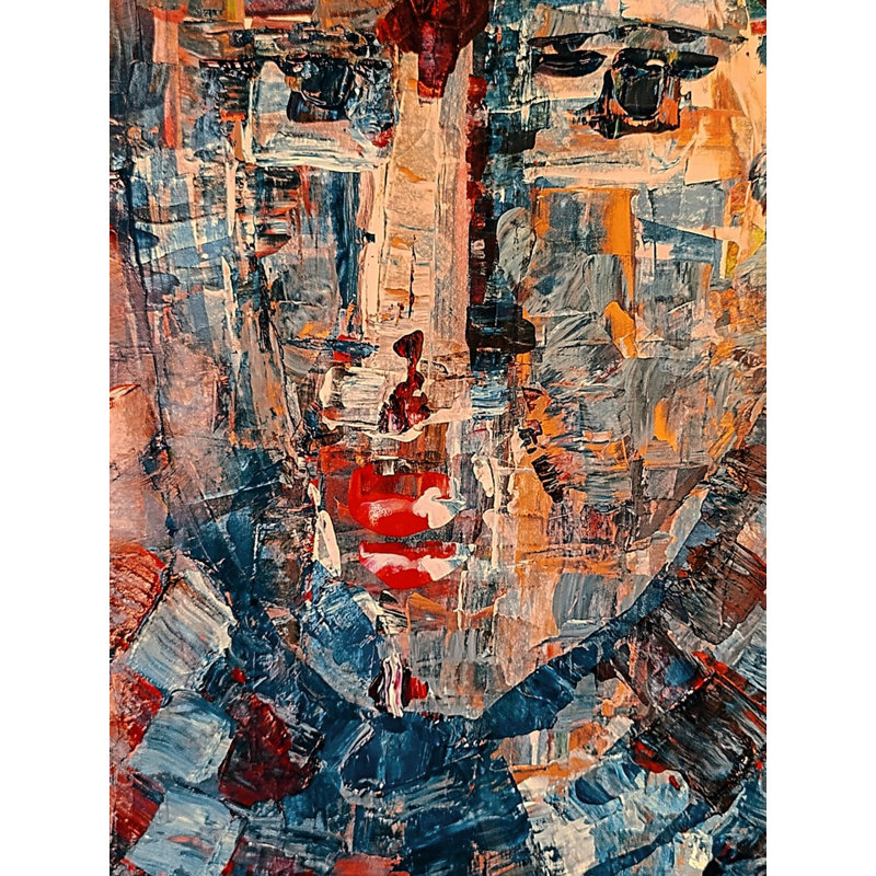 Portrait imaginaire abstrait | Acrylique sur papier | Par Arghyapratim Roy