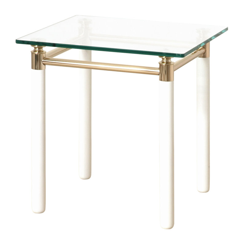 Dragon Side Table, White, 54cm H x 60cm W x 50cm D